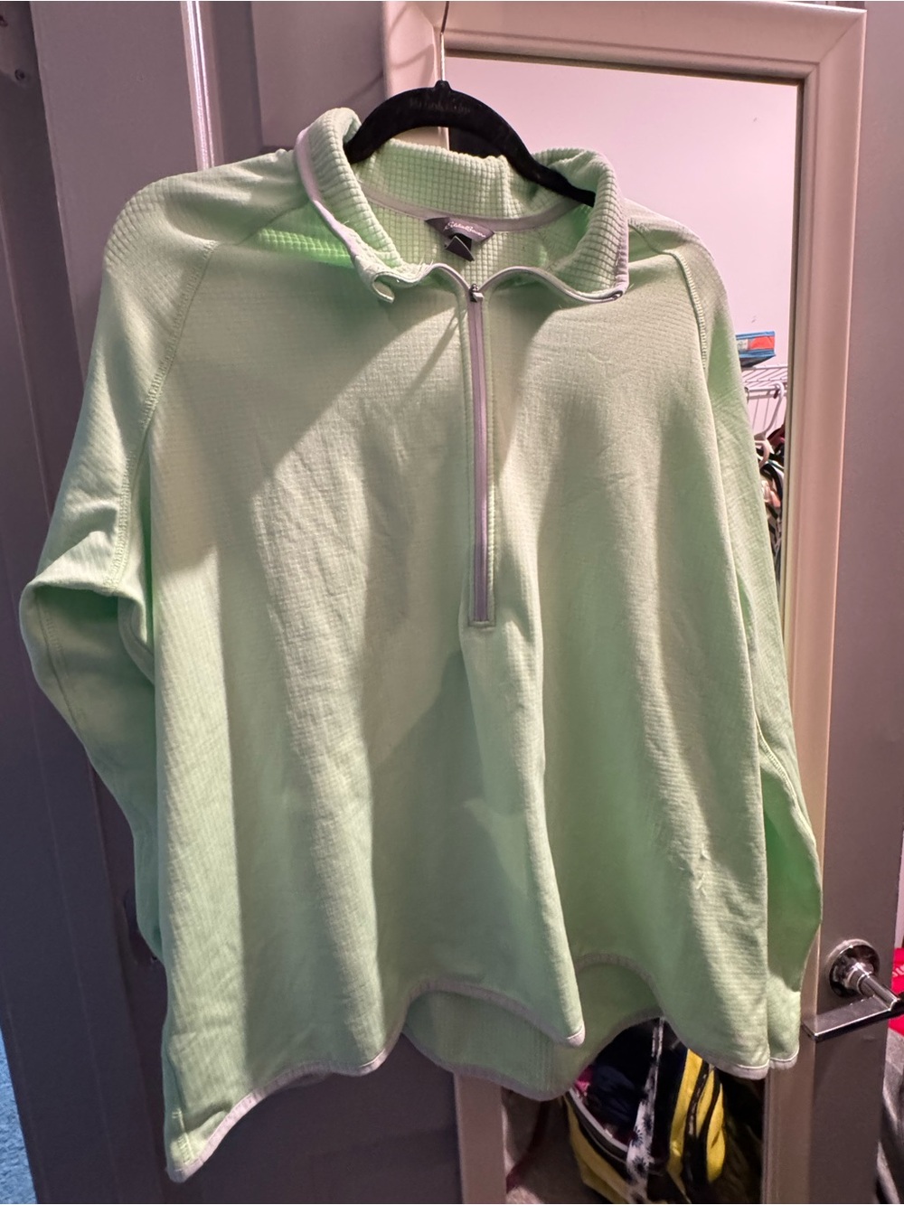Eddie Bauer Mint Green Quarter-Zip Pullover Sweater
